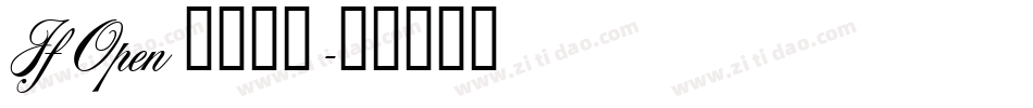 Jf Open 粉圆字体字体转换